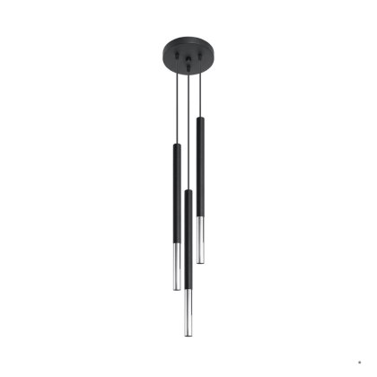 Sollux Lighting Lampa wisząca MOZAICA 3P czarny/chrom