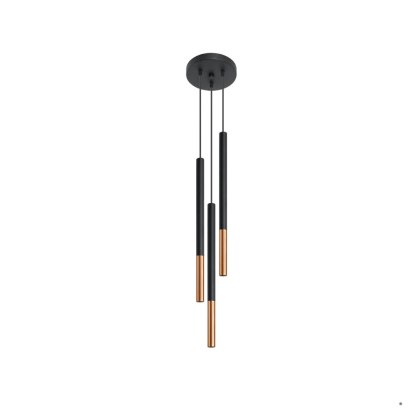 Sollux Lighting Lampa wisząca MOZAICA 3P czarny/miedź