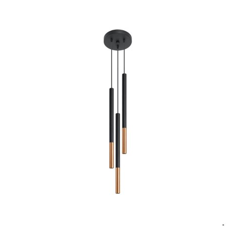 Sollux Lighting Lampa wisząca MOZAICA 3P czarny/miedź