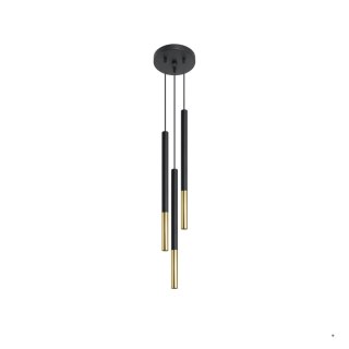 Sollux Lighting Lampa wisząca MOZAICA 3P czarny/złoto