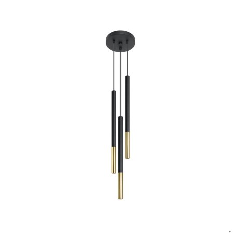 Sollux Lighting Lampa wisząca MOZAICA 3P czarny/złoto