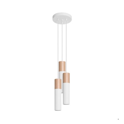 Sollux Lighting Lampa wisząca PABLO 3P biała