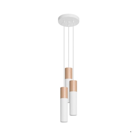 Sollux Lighting Lampa wisząca PABLO 3P biała
