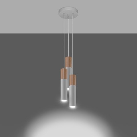 Sollux Lighting Lampa wisząca PABLO 3P biała
