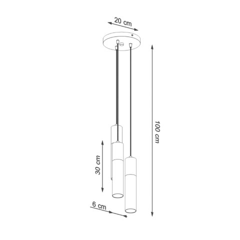 Sollux Lighting Lampa wisząca PABLO 3P biała