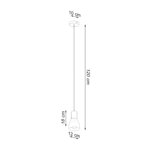 Sollux Lighting Lampa wisząca QUBIC szara