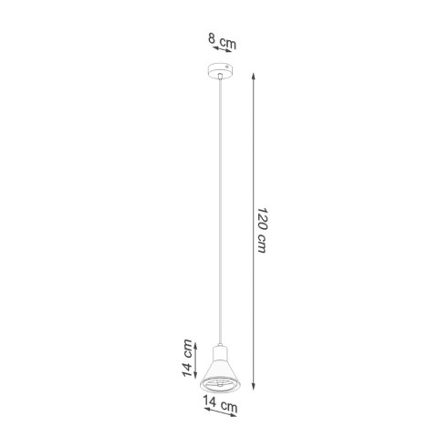 Sollux Lighting Lampa wisząca TAZILA 1 biała [ES111]