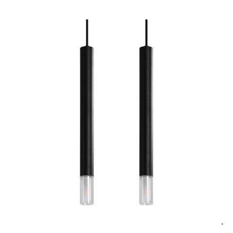 Sollux Lighting Lampa wisząca WEZYR 2 czarna