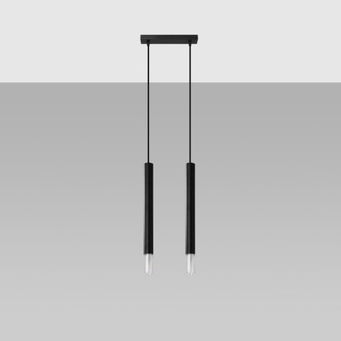Sollux Lighting Lampa wisząca WEZYR 2 czarna
