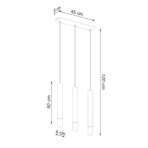 Sollux Lighting Lampa wisząca WEZYR 3 biała
