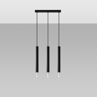 Sollux Lighting Lampa wisząca WEZYR 3 czarna