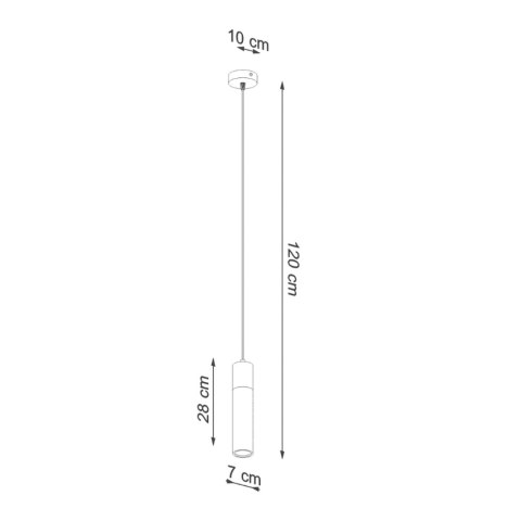 Sollux Lighting Lampa wisząca ZANE 1 szara