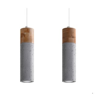 Sollux Lighting Lampa wisząca ZANE 2 szara