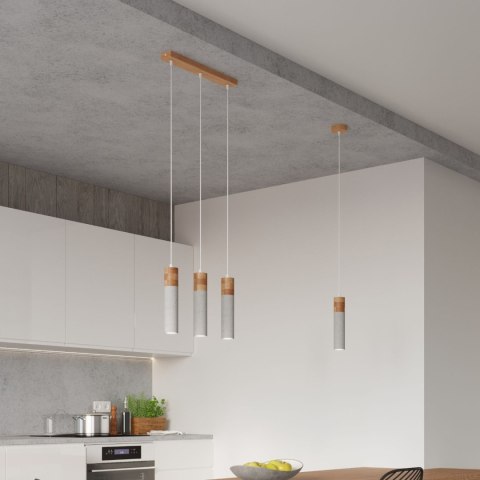 Sollux Lighting Lampa wisząca ZANE 2 szara