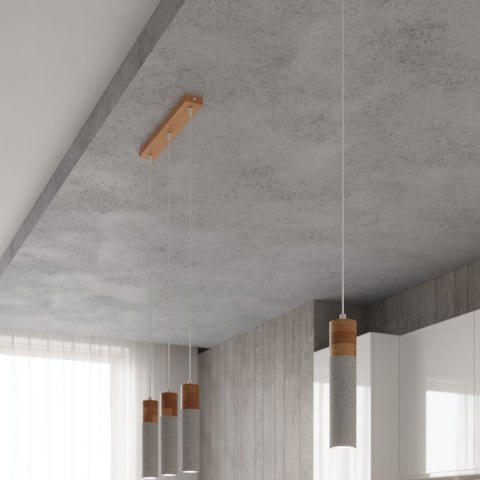 Sollux Lighting Lampa wisząca ZANE 2 szara