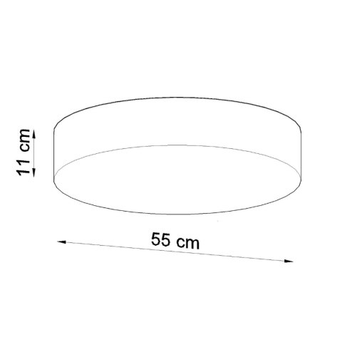 Sollux Lighting Plafon ARENA 55 czarny