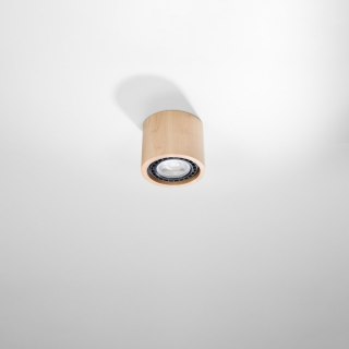 Sollux Lighting Plafon BASIC 1 naturalne drewno