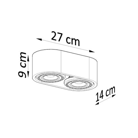 Sollux Lighting Plafon BASIC 2 beton