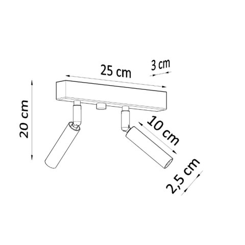 Sollux Lighting Plafon EYETECH 2 czarny