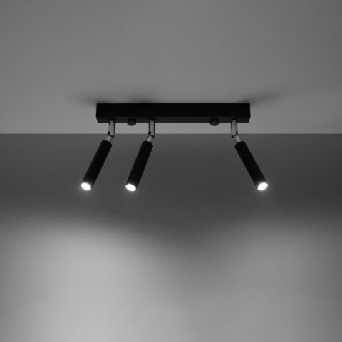 Sollux Lighting Plafon EYETECH 3 czarny