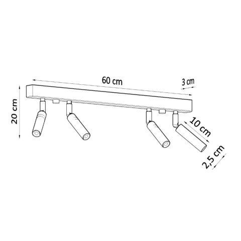 Sollux Lighting Plafon EYETECH 4 biały