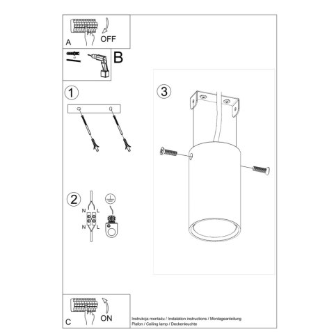 Sollux Lighting Plafon LAGOS 10 biały