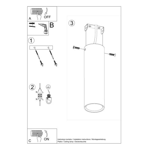 Sollux Lighting Plafon LAGOS 20 biały