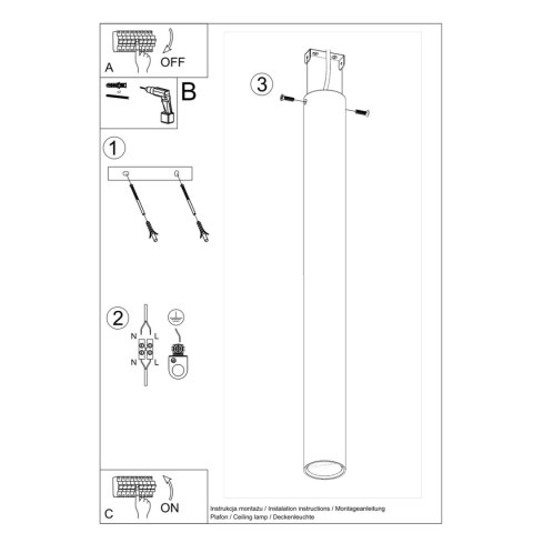 Sollux Lighting Plafon LAGOS 60 biały