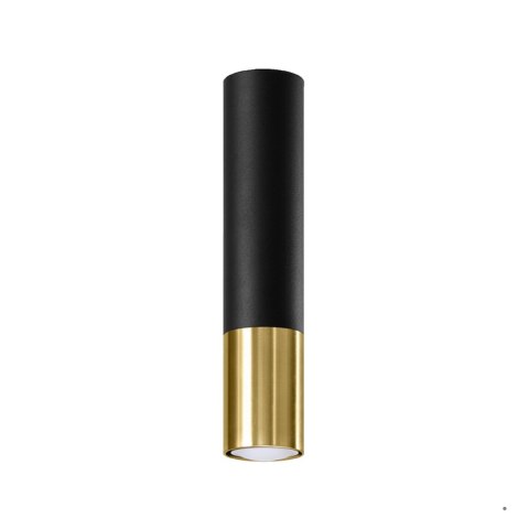 Sollux Lighting Plafon LOOPEZ czarny/złoty