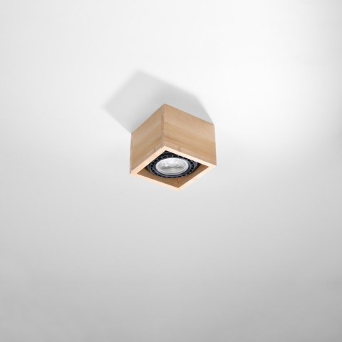 Sollux Lighting Plafon QUATRO 1 naturalne drewno