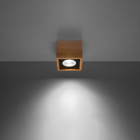 Sollux Lighting Plafon QUATRO 1 naturalne drewno
