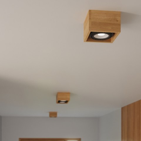Sollux Lighting Plafon QUATRO 1 naturalne drewno