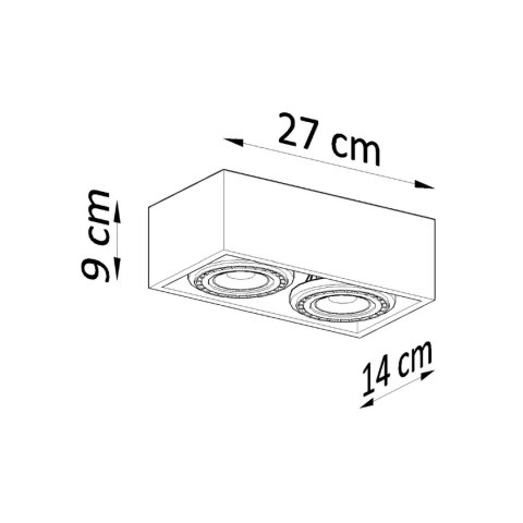 Sollux Lighting Plafon QUATRO 2 beton