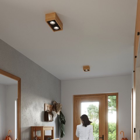 Sollux Lighting Plafon QUATRO 2 naturalne drewno