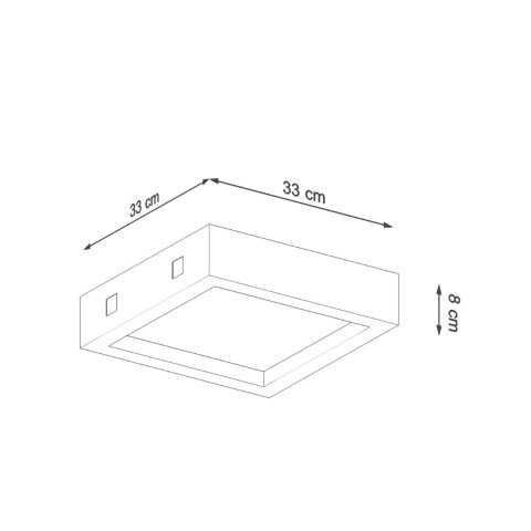 Sollux Lighting Plafon RIZA beton