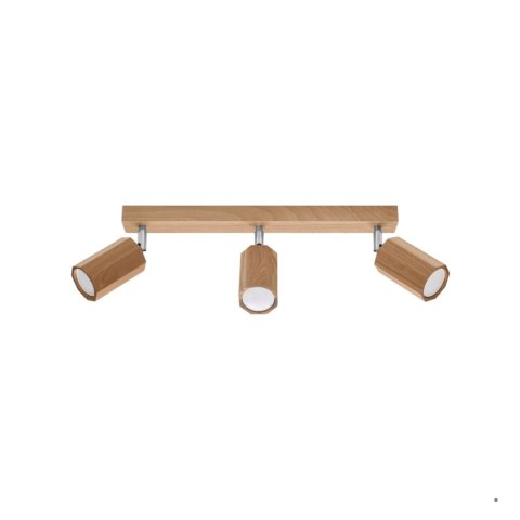 Sollux Lighting Plafon ZEKE 3 dąb