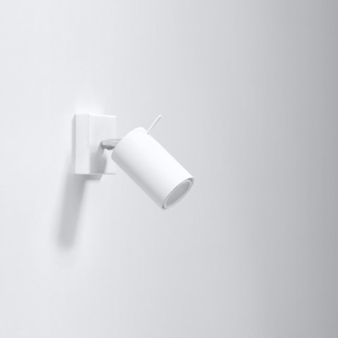 Sollux Lighting Kinkiet RING biały z włącznikiem