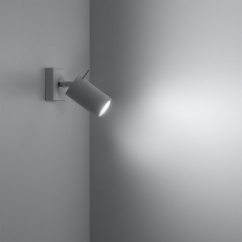 Sollux Lighting Kinkiet RING biały z włącznikiem