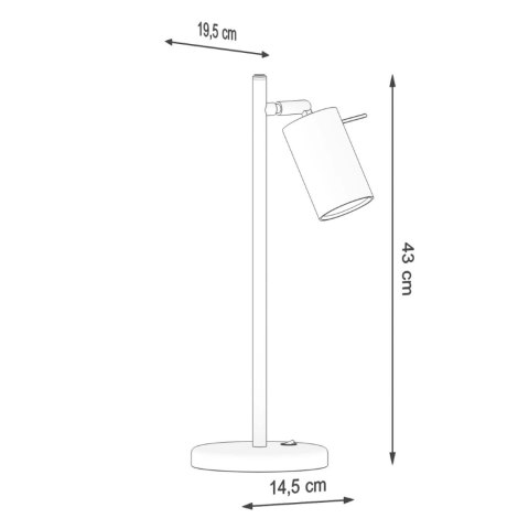 Sollux Lighting Lampa biurkowa RING biała