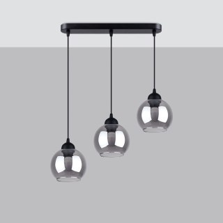 Sollux Lighting Lampa wisząca ALINO 3 czarna