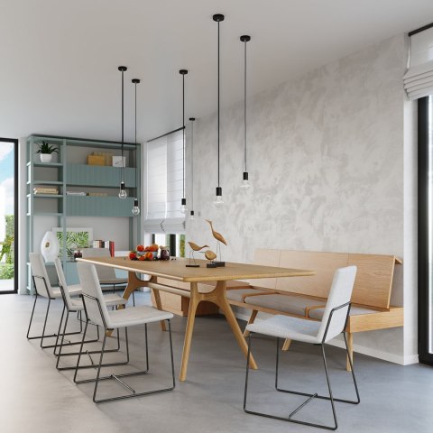 Sollux Lighting Lampa wisząca EDISON czarna