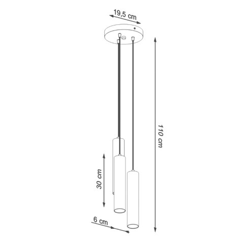 Sollux Lighting Lampa wisząca LAGOS 3P biały