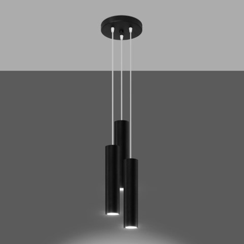 Sollux Lighting Lampa wisząca LAGOS 3P czarny