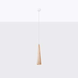 Sollux Lighting Lampa wisząca SULA 1 naturalne drewno