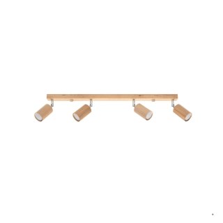 Sollux Lighting Plafon BERG 4 naturalne drewno