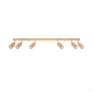 Sollux Lighting Plafon BERG 6 naturalne drewno