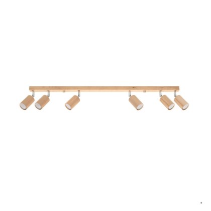 Sollux Lighting Plafon BERG 6 naturalne drewno