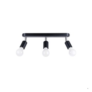 Sollux Lighting Plafon FORNES 3 czarny