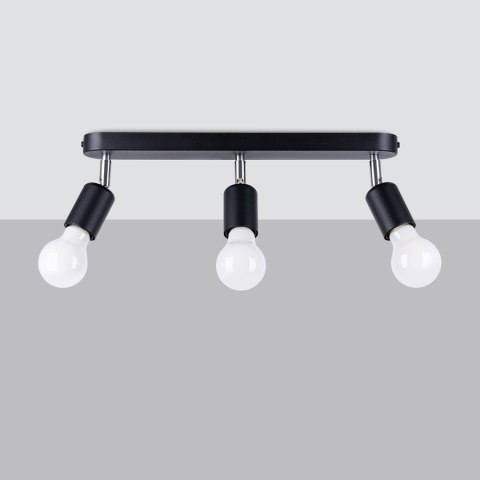 Sollux Lighting Plafon FORNES 3 czarny