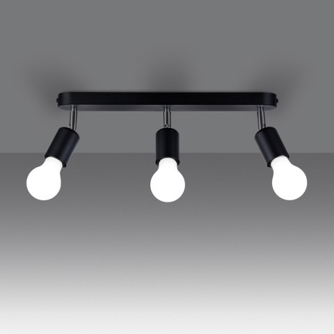Sollux Lighting Plafon FORNES 3 czarny